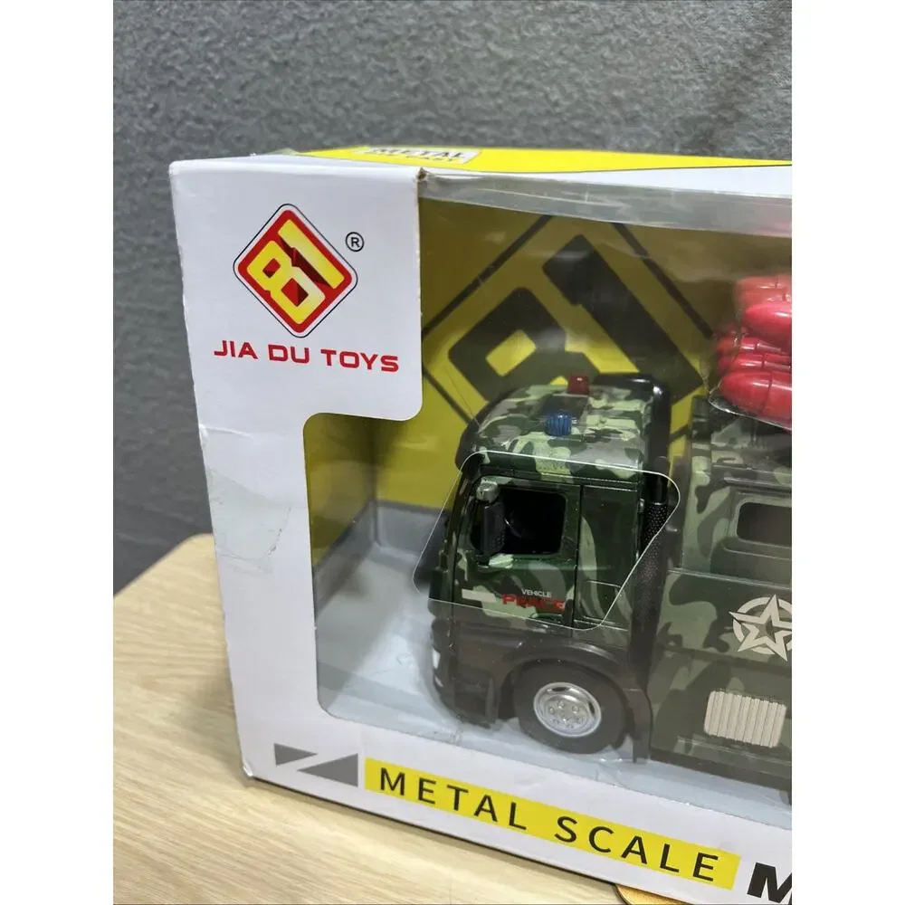 Die-Cast Metal Military Missile Launcher Toy Truck Battery Powered